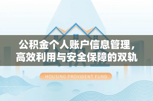 沙坪坝公积金个人账户信息管理，高效利用与安全保障的双轨并行