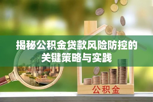 沙坪坝揭秘公积金贷款风险防控的关键策略与实践