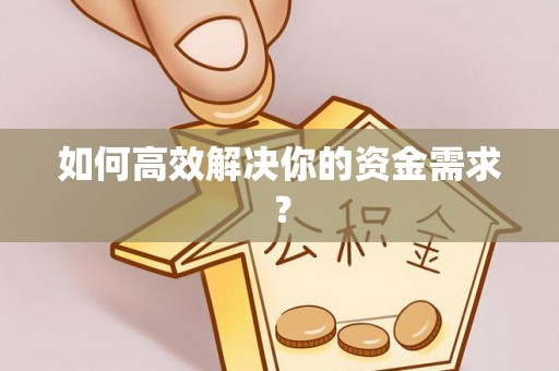 沙坪坝如何高效解决你的资金需求？