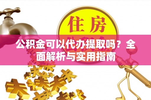 沙坪坝公积金可以代办提取吗？全面解析与实用指南