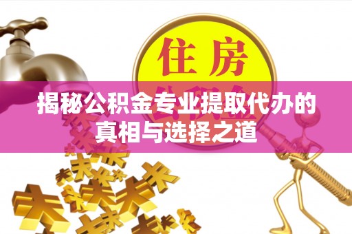 沙坪坝揭秘公积金专业提取代办的真相与选择之道
