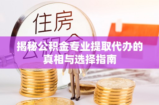 沙坪坝揭秘公积金专业提取代办的真相与选择指南