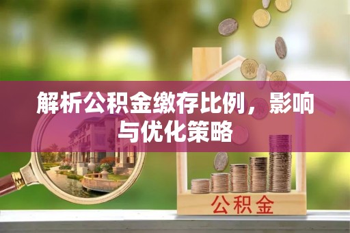 沙坪坝解析公积金缴存比例，影响与优化策略