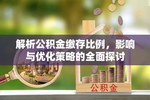 沙坪坝解析公积金缴存比例，影响与优化策略的全面探讨