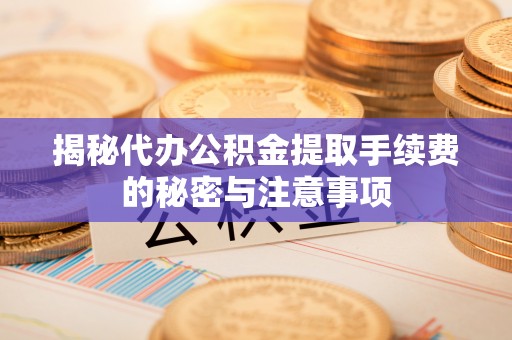 沙坪坝揭秘代办公积金提取手续费的秘密与注意事项