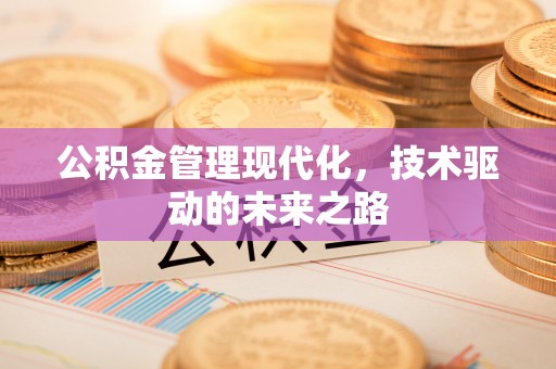 沙坪坝公积金管理现代化，技术驱动的未来之路